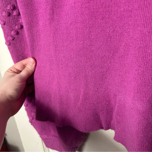 Splendid Cashmere Blend Smitten Heart Knit Bubble knit Pink Pullover L - Picture 7 of 11
